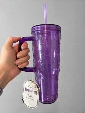 CWC Halloween Purple Witch 30 Oz Tumbler with Handle & Straw | NWT